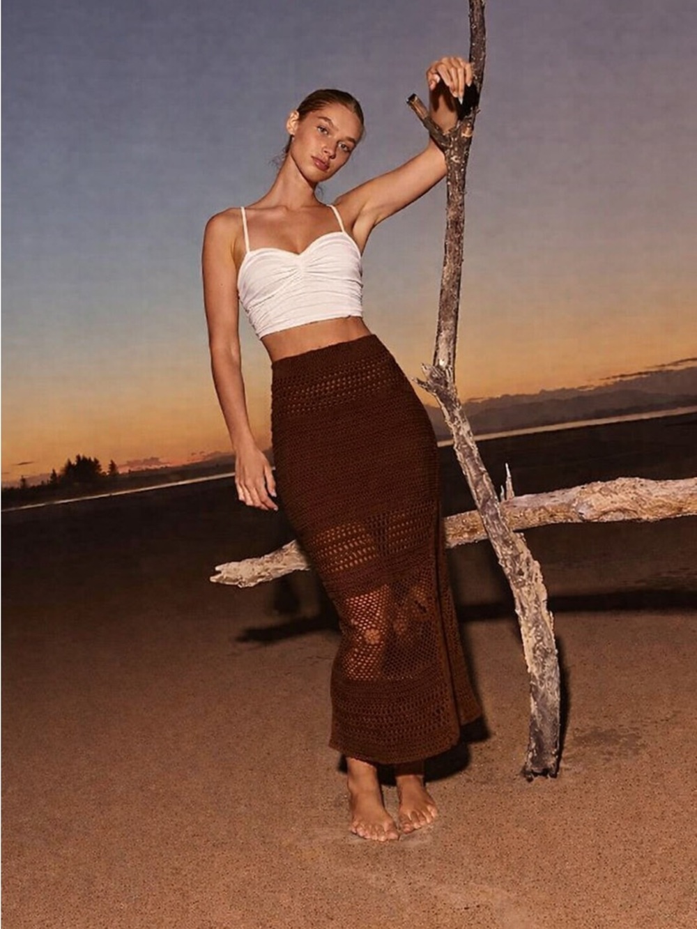 Free People| ‘Via Crotchet’ Midi Skirt